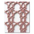 Blush Rose Arched Geometric Lattice Rug