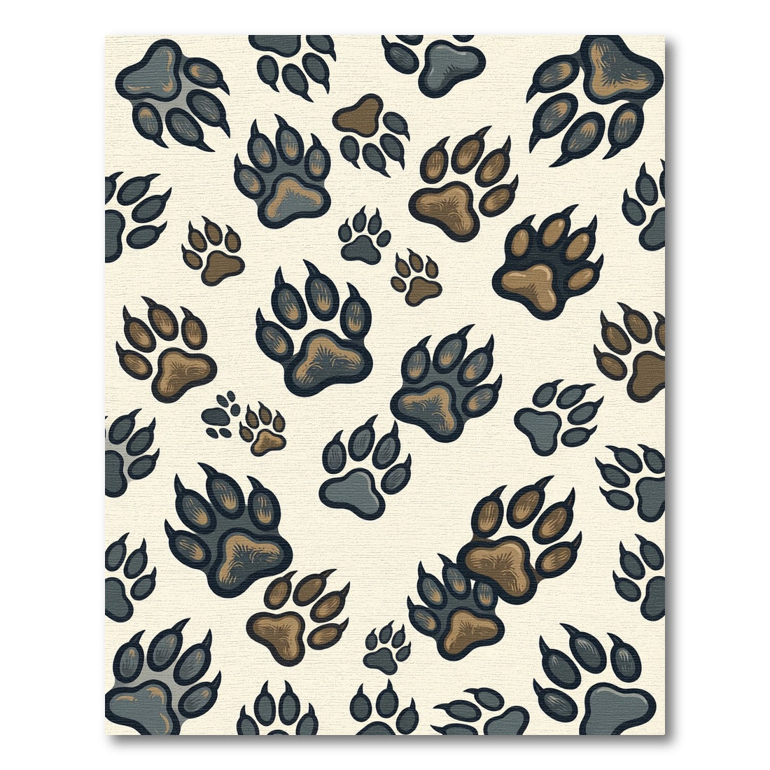 Wild Bear Paw Neutral Earthy Rug