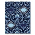 Elaborate Blue Victorian Scrollwork Rug
