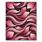 Crimson Petal Swirl Abstract Rug