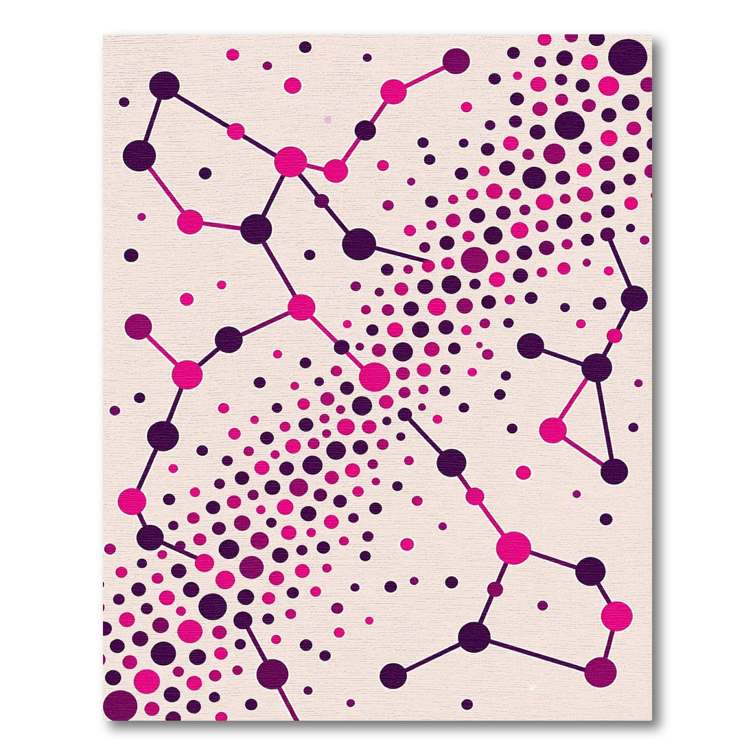 Amethyst Pink Network Dots Rug