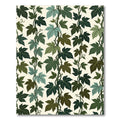 Art Nouveau Green Leaf Vine Rug