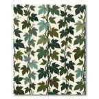 Art Nouveau Green Leaf Vine Rug