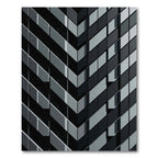 Modern Monochrome Chevron Geometric Art Rug
