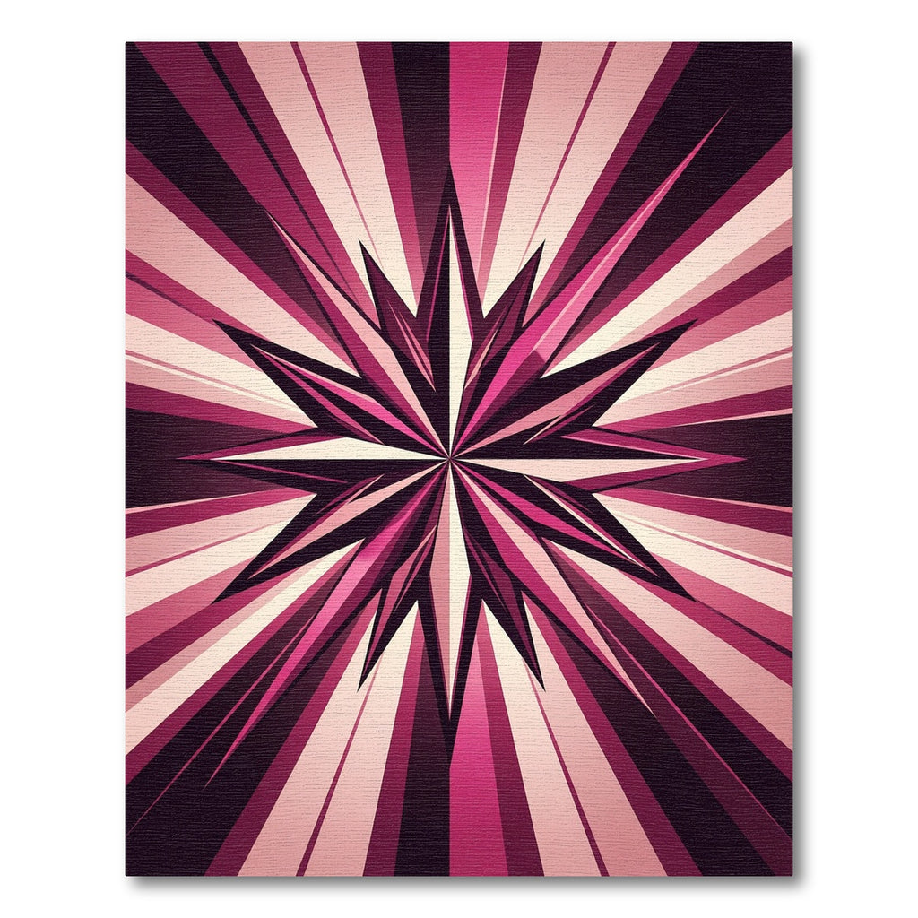 Radiant Pink Starburst Explosion Rug