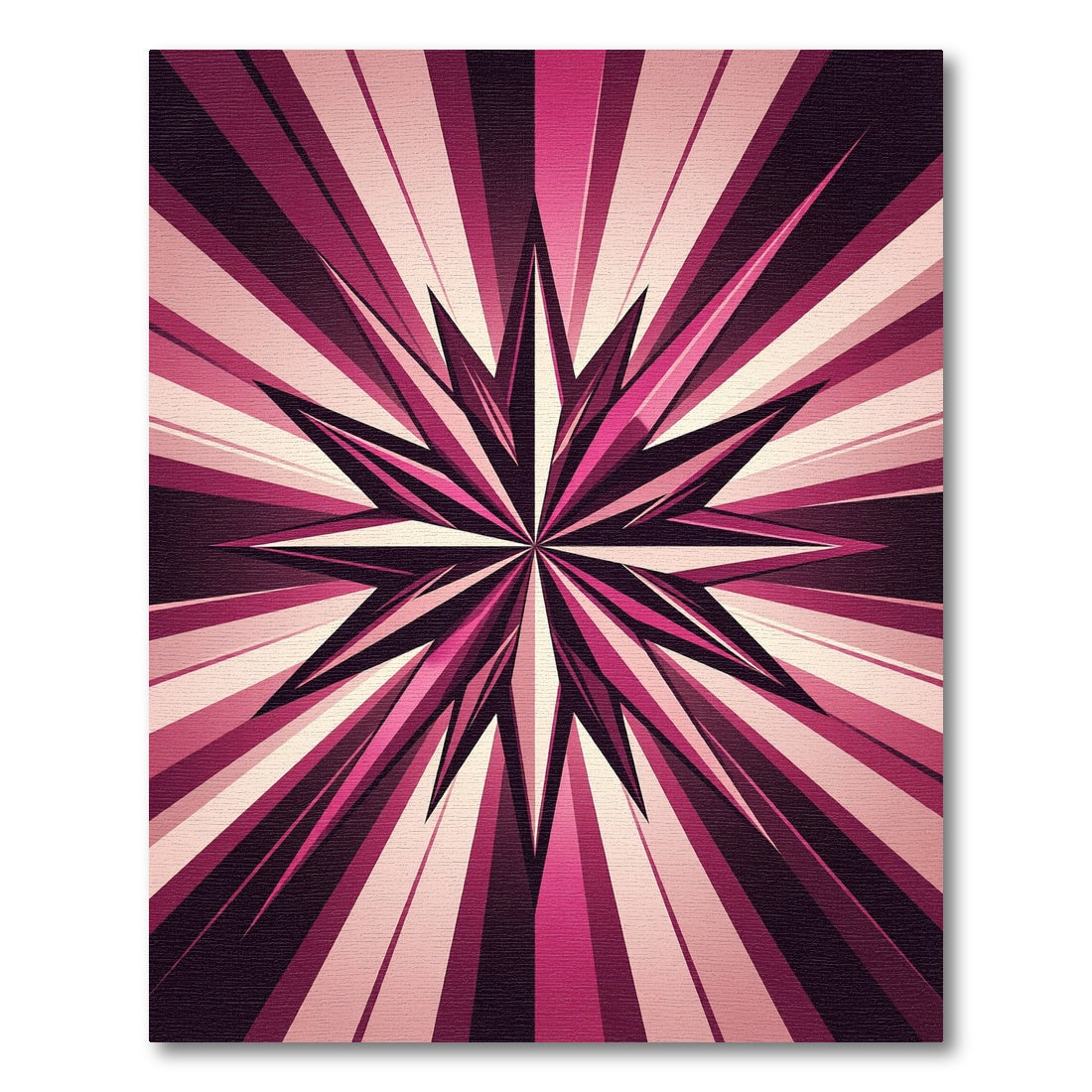 Radiant Pink Starburst Explosion Rug