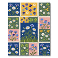 Quilted Wildflower Botanical Patchwork Meadow Rug
