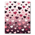 Pink and Burgundy Heart Gradient Rug