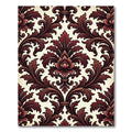 Deep Crimson Floral Acanthus Scroll Rug