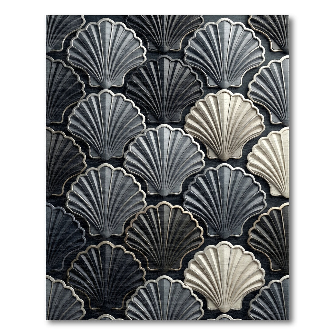 Art Deco Shell Motif Rug