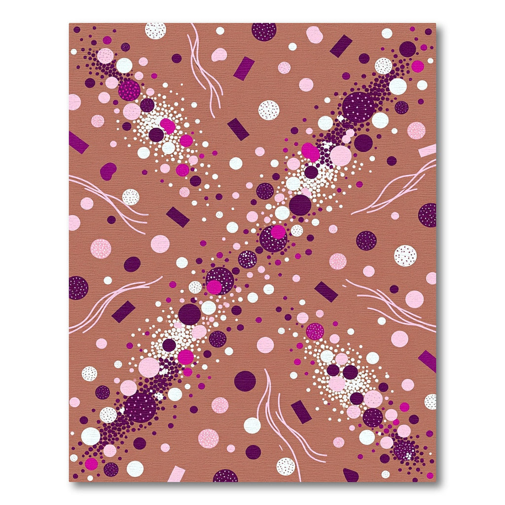 Pink Violet Burst Scatter Rug