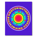 Radiant Rainbow Concentric Circles Rug