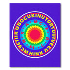 Radiant Rainbow Concentric Circles Rug