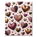 Metallic Rose Gold Heart Shower Rug