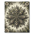 Floral Celestial Sage Eight Point Star Rug