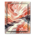 Abstract Crimson Swirl Watercolor Movement Rug