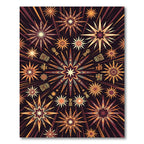 Celestial Radiance Amber Starry Sky Rug
