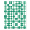 Green White Plaid Geometric Square Arrangement Rug