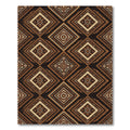 Elegant Brown Earthy Geometric Diamond Rug