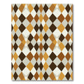 Earthy Tones Diamond Lattice Rug