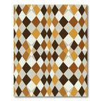 Earthy Tones Diamond Lattice Rug