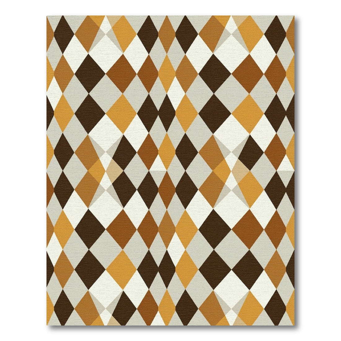 Earthy Tones Diamond Lattice Rug