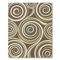 Neutral Earthy Tone Swirling Vortex Rug