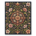 Elegance Blush Floral Symmetry Medallion Rug