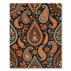 Rich Orange Paisley Floral Medallion Rug