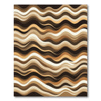 Earthy Tone Wavy Stripes Design Rug