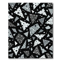 Shades of Gray Terrazzo Triangle Composition Rug