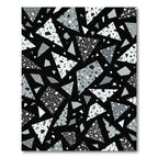 Shades of Gray Terrazzo Triangle Composition Rug