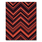 Autumn Hues Chevron Stripes Rug