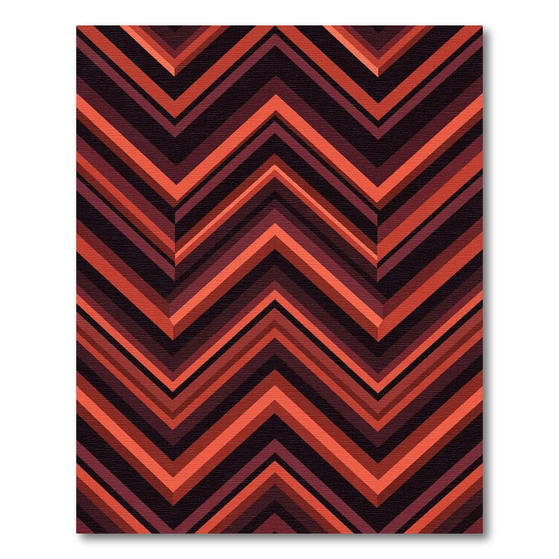 Autumn Hues Chevron Stripes Rug