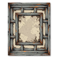 Rustic Wood Grain Stain Layered Rug