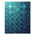 Deep Teal Geometric Diamond Accordion Rug