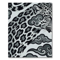 Monochromatic Jaguar and Clouds Graphic Art Rug