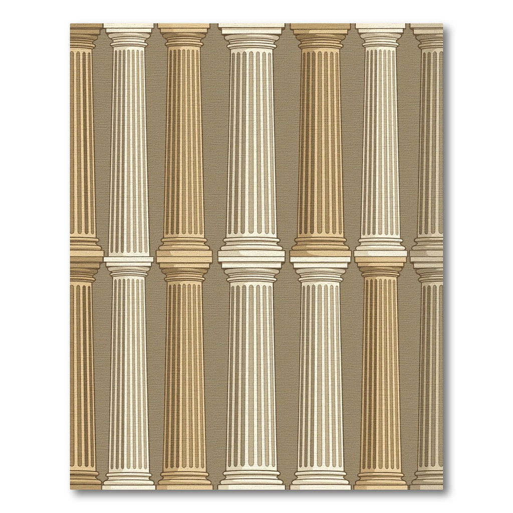 Architectural Column Beige Tone Rug