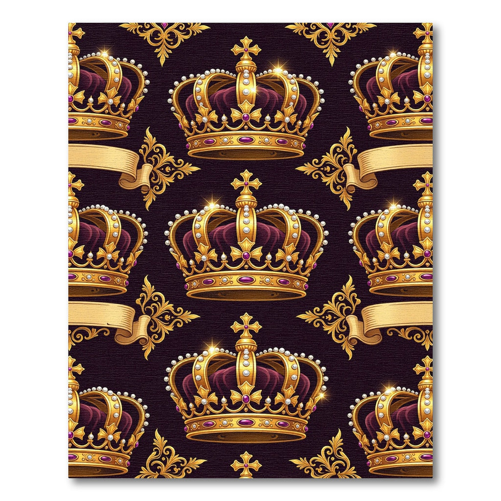 Royal Gold Purple Crown Heraldiclement Rug