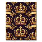 Royal Gold Purple Crown Heraldiclement Rug