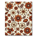 Mid-Century Autumn Floral Copper Meadow Rug