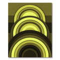 Modern Concentric Chartreuse Olive Arch Rug