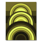 Modern Concentric Chartreuse Olive Arch Rug
