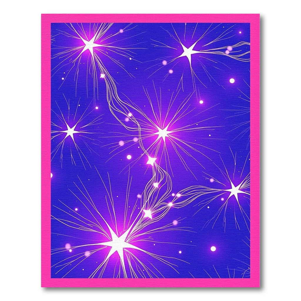 Cosmic White Starburst Purple Galaxy Rug