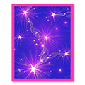 Cosmic White Starburst Purple Galaxy Rug