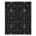 Dotted Black Celestial Starburst Pattern Rug
