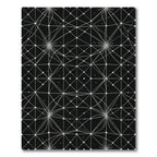 Dotted Black Celestial Starburst Pattern Rug