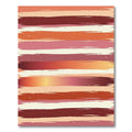 Warm Terracotta Brush Stroke Stripes Rug
