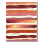 Warm Terracotta Brush Stroke Stripes Rug