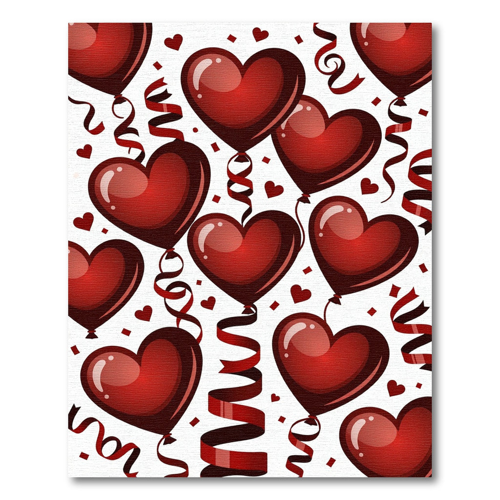 Crimson Heart Balloons Celebration Rug